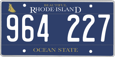 RI license plate 964227