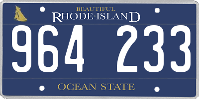 RI license plate 964233