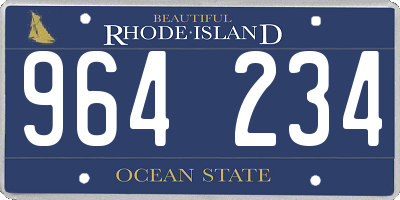 RI license plate 964234