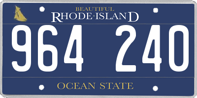 RI license plate 964240