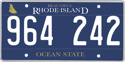 RI license plate 964242