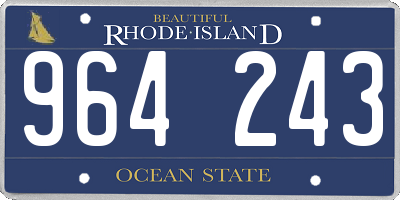 RI license plate 964243
