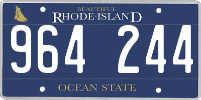 RI license plate 964244