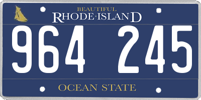 RI license plate 964245