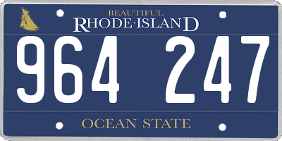 RI license plate 964247