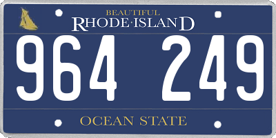 RI license plate 964249