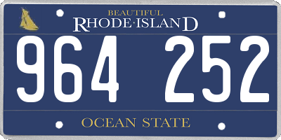 RI license plate 964252
