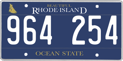 RI license plate 964254