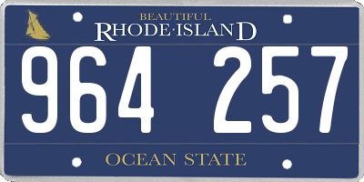 RI license plate 964257
