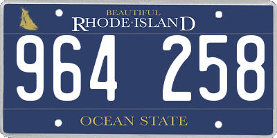 RI license plate 964258