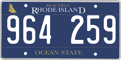 RI license plate 964259