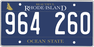RI license plate 964260