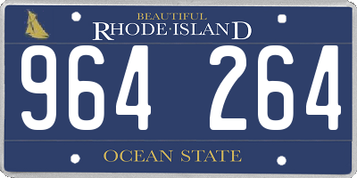 RI license plate 964264