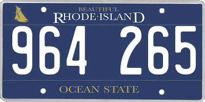 RI license plate 964265