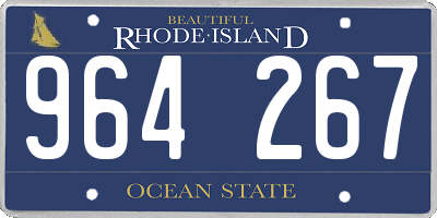 RI license plate 964267