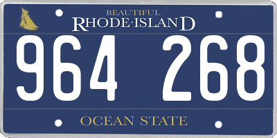 RI license plate 964268