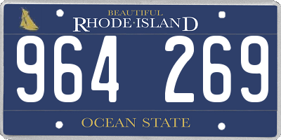 RI license plate 964269