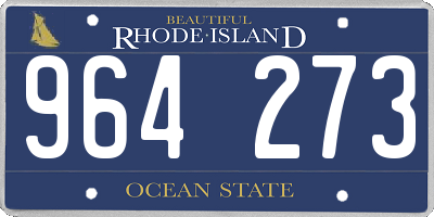 RI license plate 964273