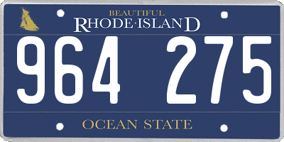 RI license plate 964275