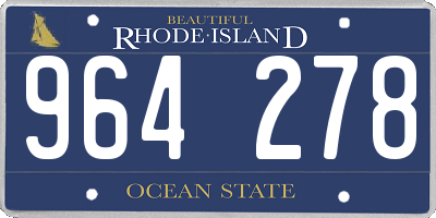 RI license plate 964278