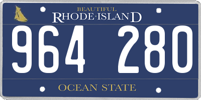RI license plate 964280