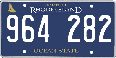RI license plate 964282