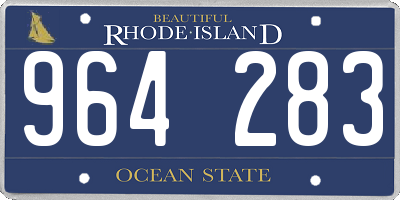 RI license plate 964283