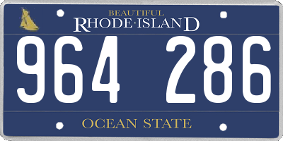 RI license plate 964286