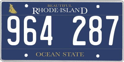 RI license plate 964287