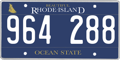 RI license plate 964288