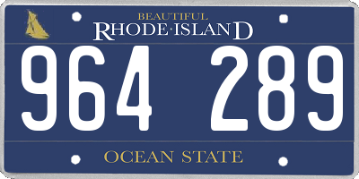 RI license plate 964289