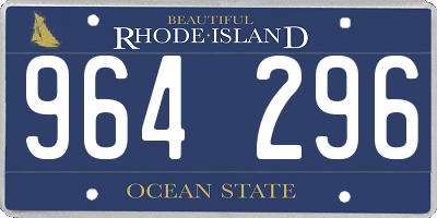 RI license plate 964296