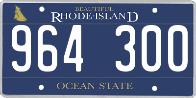 RI license plate 964300