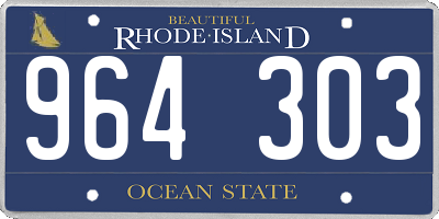 RI license plate 964303