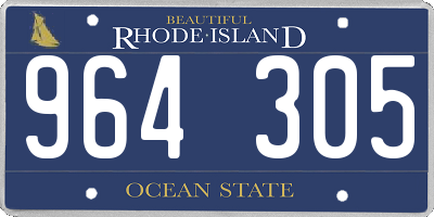 RI license plate 964305