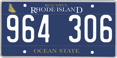 RI license plate 964306