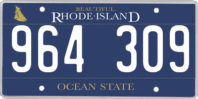 RI license plate 964309