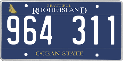 RI license plate 964311