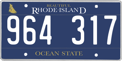 RI license plate 964317