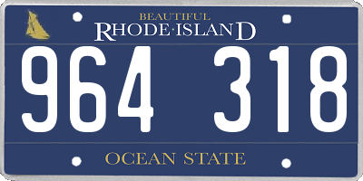 RI license plate 964318