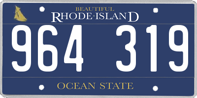 RI license plate 964319