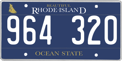RI license plate 964320