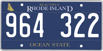 RI license plate 964322