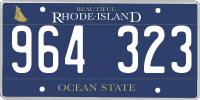RI license plate 964323