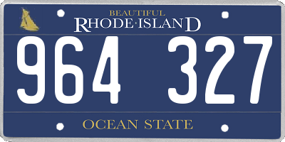 RI license plate 964327