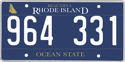 RI license plate 964331