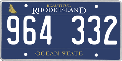 RI license plate 964332