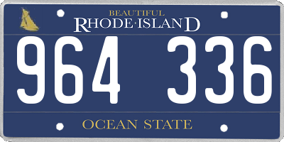 RI license plate 964336