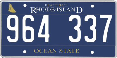 RI license plate 964337