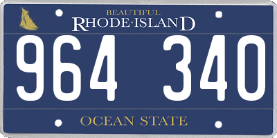 RI license plate 964340